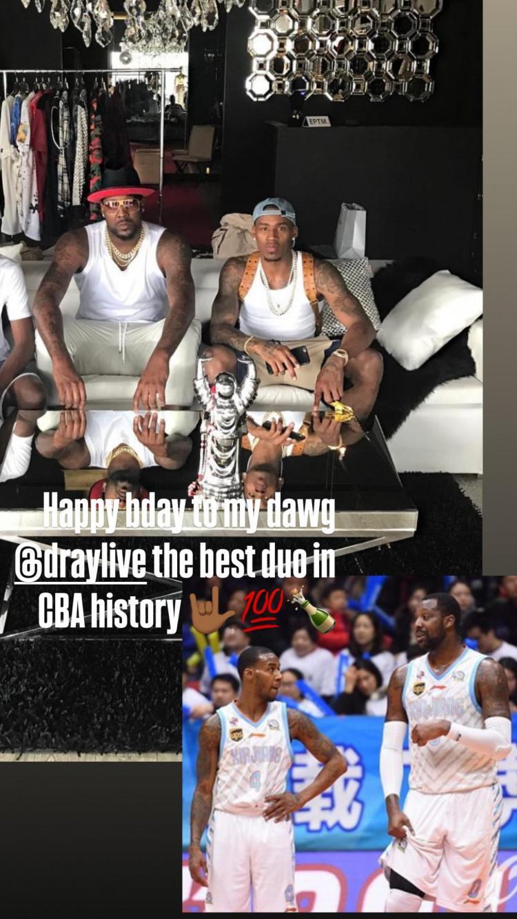 同意吗？亚当斯社媒祝布拉切生快：我们是CBA历史最佳二人组